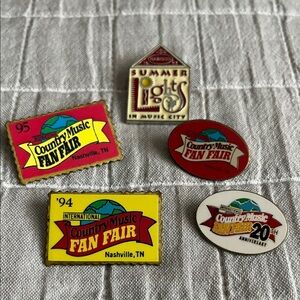 Country Music Fan Fair Pins Collection